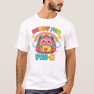 Klaar voor Pre-K Regenboog terug naar school ontwe T-shirt