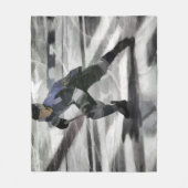 Klaar voor Puck-Ice Hockey Player Fleece Deken (Voorkant)