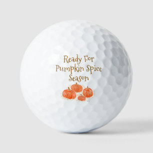 Klaar voor Pumpkin Spice Season Waterverf Pumpkin Golfballen