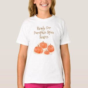Klaar voor Pumpkin Spice Season Waterverf Pumpkin T-shirt