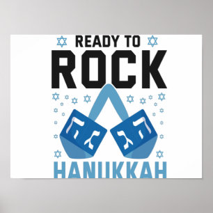 Klaar voor Rock Hanukkah Funny Jewish Holiday Gift Poster
