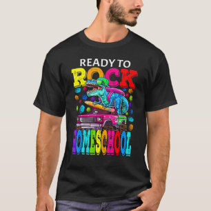 Klaar voor Rock Homeschool Monster Truck Dinosaur  T-shirt