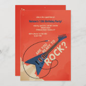 Klaar voor Rock Invitation Kaart (Voorkant / Achterkant)
