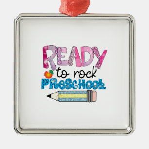 Klaar voor Rock Preschool Metalen Ornament