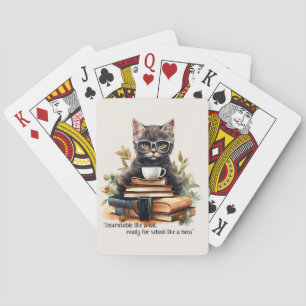 Klaar voor school als een baas pokerkaarten