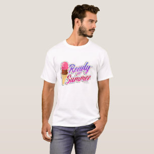 Klaar voor Summer Neon Fun Ice Cream Motto T-shirt