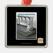 Klaar voor teleportatie metalen ornament (Voorkant)