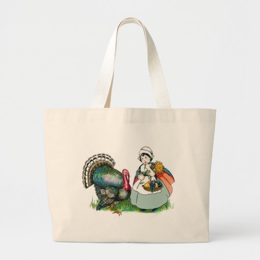  klaar voor Thanksgiving Grote Tote Bag (Voorkant)