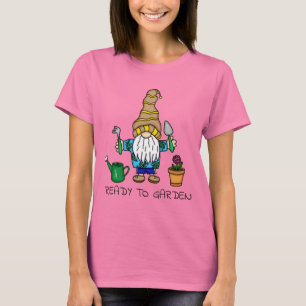 Klaar voor tuin Cute Gardening Gnome T-shirt