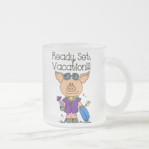 Klaar voor vakantie matglas koffiemok