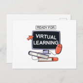 Klaar voor virtueel leren briefkaart (Voorkant / Achterkant)