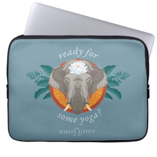 Klaar voor yoga? - De witte lotus Laptop Sleeve