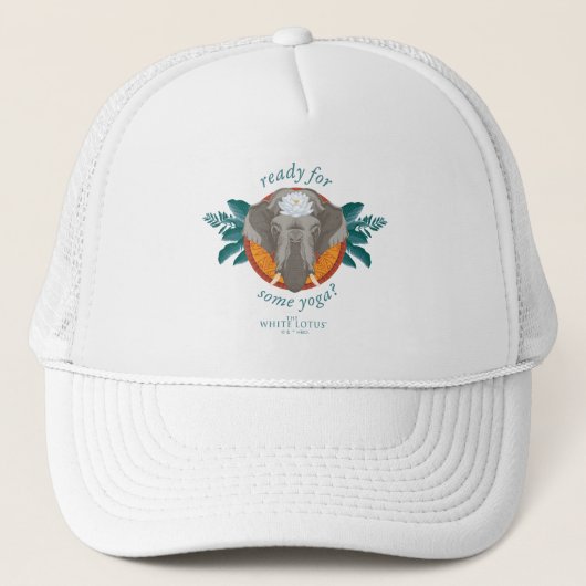 Klaar voor yoga? - De witte lotus Trucker Pet (Voorkant)