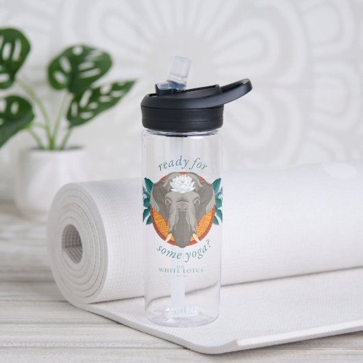 Klaar voor yoga? - De witte lotus Waterfles (Links)