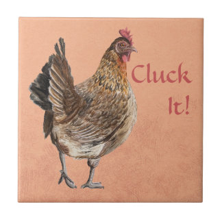 "Klaar!" Waterverf Chicken Tegeltje