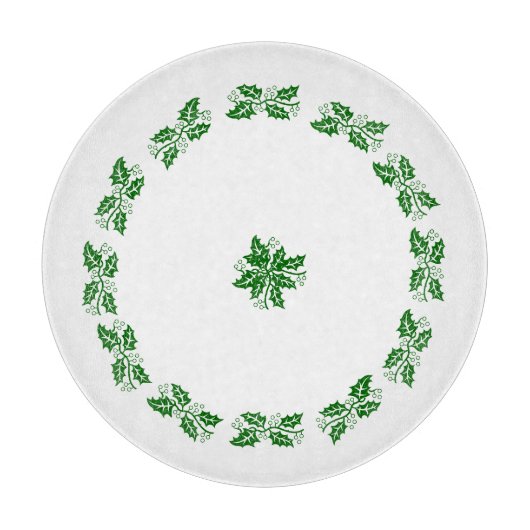 Klaarmaken - Holly Wreath Snijplank (Voorkant)