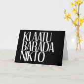 KLAATU BARADA NIKTO KAART (Gele Bloem)