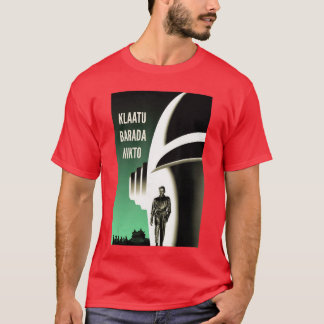 Klaatu Barada Nikto Robot Gort SiFi grappige vrien T-shirt