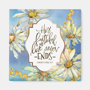 Klachten 3:22 His Faithful Love Never Ends Magneet