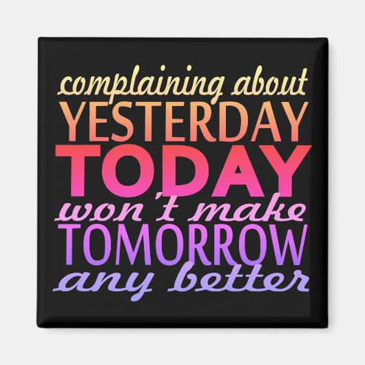 Klagen over gisteren magneet (Voorkant)