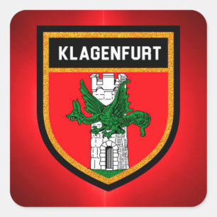 Klagenfurt Flag Vierkante Sticker
