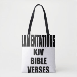 Klagzangen KJV Bijbelverzen Verticaal Vet Schrift Draagtas