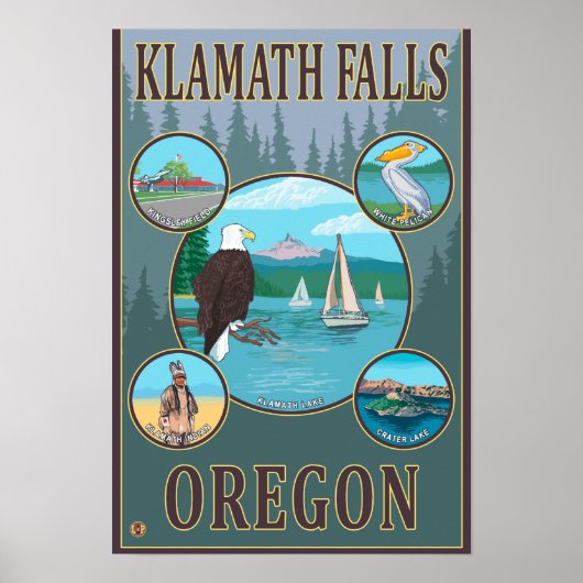 Klamath Falls, OregonScenic Travel Poster (Devant)