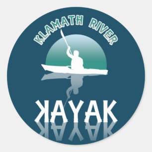 Klamath River California - Kayak Ronde Sticker
