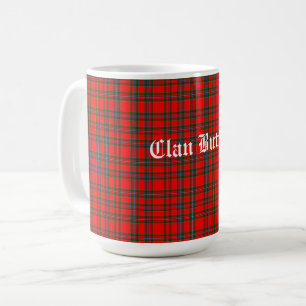 Klan Butter Tartan en aangepaste tekst Koffiemok