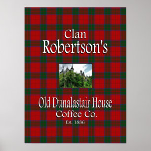 Klan Robertson's Oude Dunalastair House Koffie Co. Poster