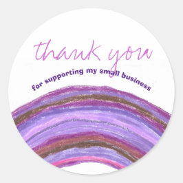 Klant bedankt ronde sticker