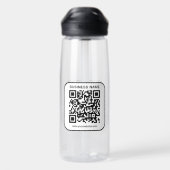 Klant Bedrijfsnaam Logo Url QR Code Modern Waterfles (Achterkant)