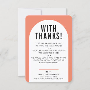 KLANT DANK U oranje Bedankkaart