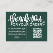 Klant Dank u Pakket invoegen QR Code Coupon Visitekaartje (Voorkant)
