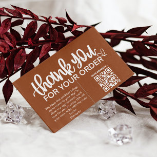 Klant Dank u Pakket invoegen QR Code Coupon Visitekaartje