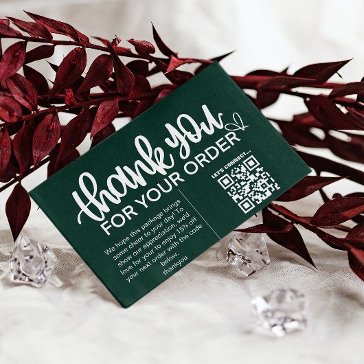 Klant Dank u Pakket invoegen QR Code Coupon Visitekaartje