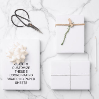 KLANT DEZE 3 COÖRDINERENDE WRAPPAPIEREN AAN INPAKPAPIER VEL