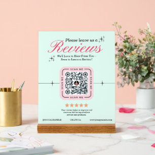 Klant Review Custom - Groene Vrouwelijke QR Code Acryl Bord