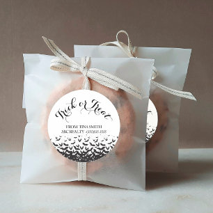 Klant Trick or treat Halloween Ronde Sticker