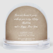 Klant voor aangepaste kerststructuur voor Logo toe Sneeuwbol (Achterkant)