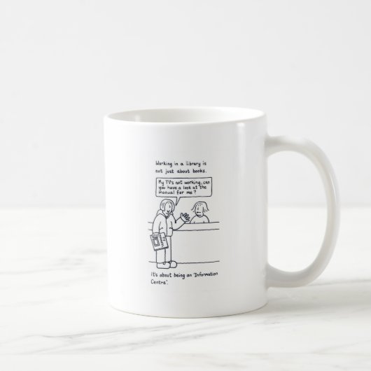 Klant Vrouw van Librarian Humor Koffiemok (Rechts)