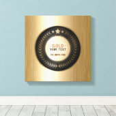 KLANTAFDRUKDIJMEDAL Gold #1 Champion EDITABLE Canvas Afdruk (Insitu (Houten vloer))
