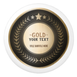 KLANTAFDRUKDIJMEDAL Gold #1 Champion EDITABLE Keramische Knop