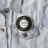KLANTAFDRUKDIJMEDAL Silver Champion EDITABLE Ronde Button 7,6 Cm (In situ)