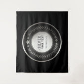 KLANTAFDRUKDIJMEDAL Silver Champion EDITABLE Wandkleed (Voorkant)