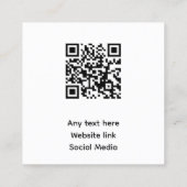 Klanten Bedankt QR-code Zakelijke Kaarten Vierkante Visitekaartje (Achterkant)