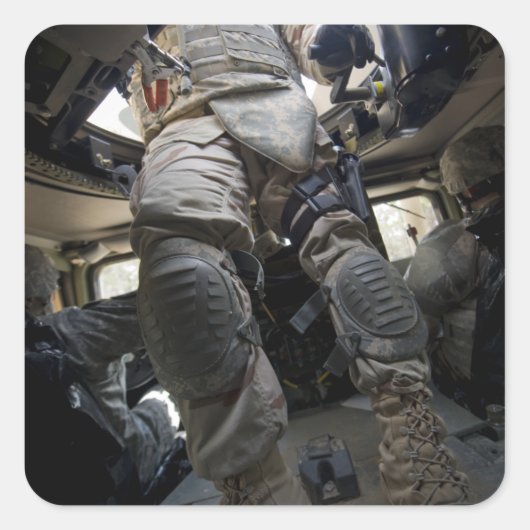 Klanten leren hun konvooprocedures vierkante sticker (Voorkant)