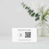 Klanten QR Code Bedrijf Logo Hier Sjabloon Visitekaartje (Staand voorkant)