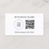 Klanten QR Code Bedrijf Logo Hier Sjabloon Visitekaartje (Voorkant)
