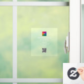 Klantenbedrijfslogo QR-code openingsuren Raamsticker (Huis)